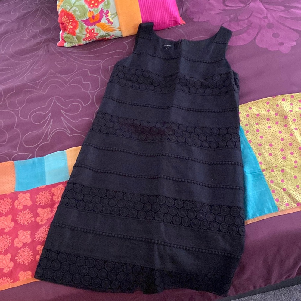 Black linen dress